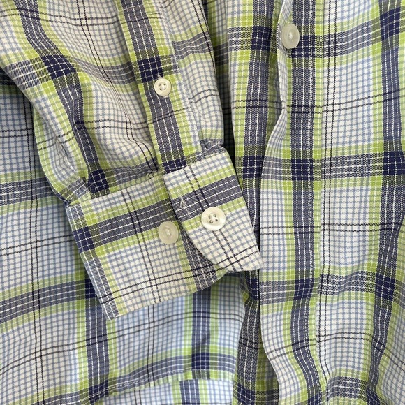 Wrangler George Strait Cowboy Cut Blue Green Plaid Mens Button Down Shirt XXL - Picture 5 of 10